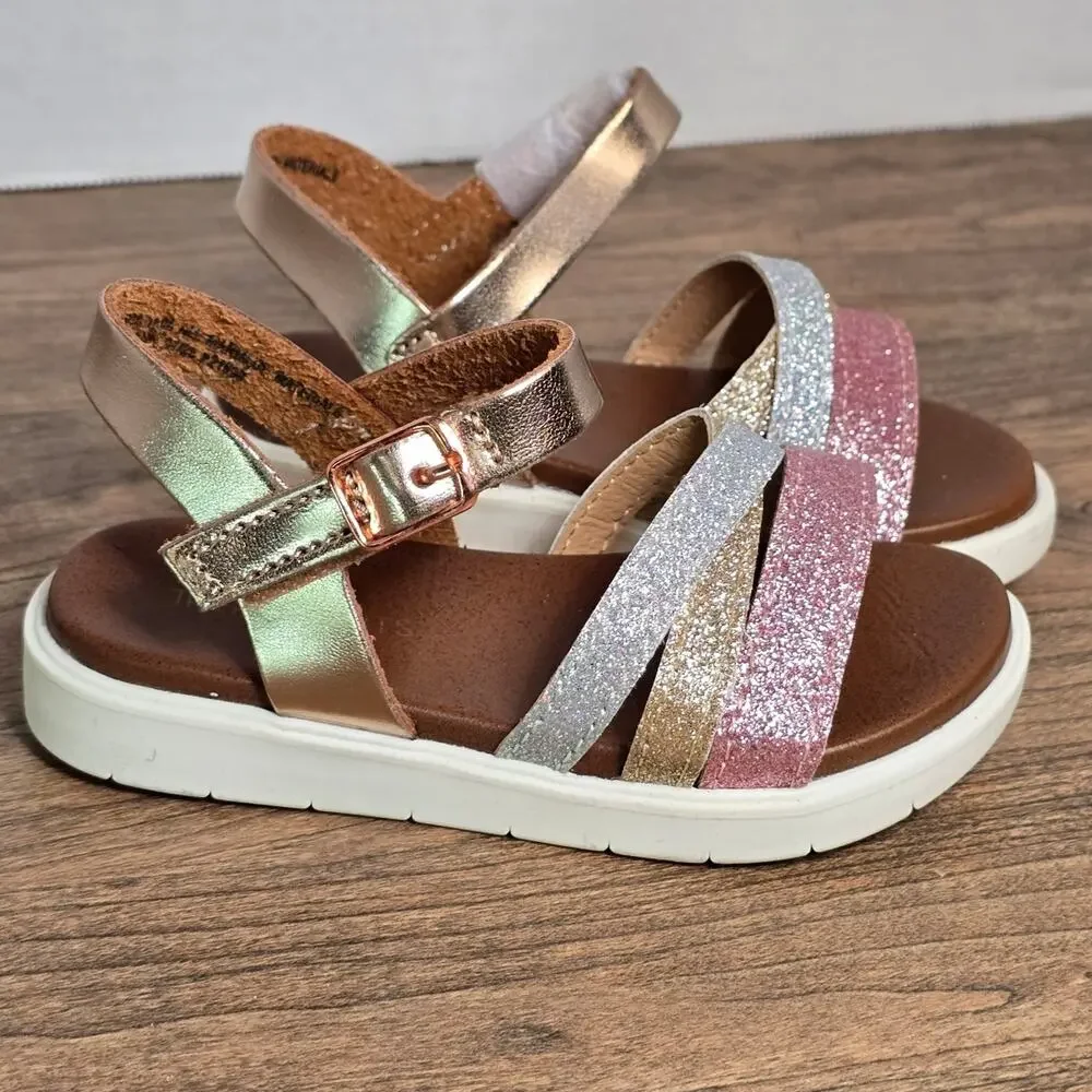 Thereabouts toddler Glitter Strap Sandals Toddler Size 7 NWoT